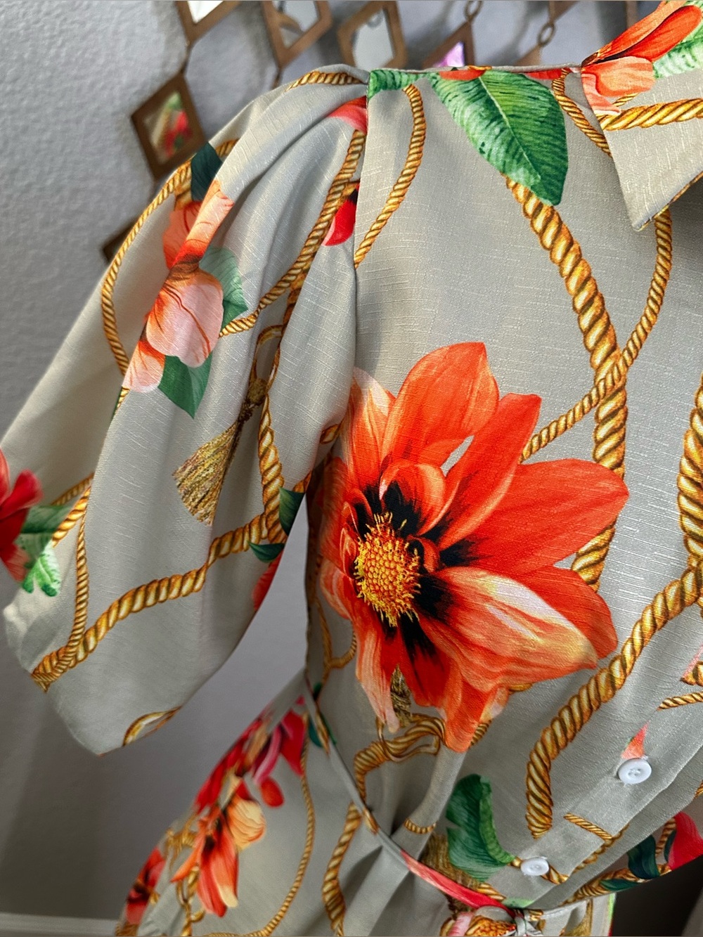 NWT Endless Moon "Tropic Thread" Drop-Waist Midi Dress – - Picture 6 of 8